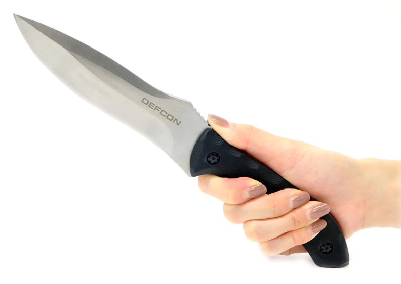 ヒドラD2工具鋼シルバーブレードフルタングナイフ