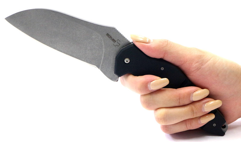 440C鋼・ワンハンドオープンサムスタッドナイフ