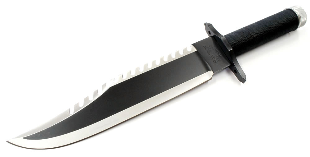 新型ランボーナイフ2サバイバルナイフ(怒りの脱出)サインなし
