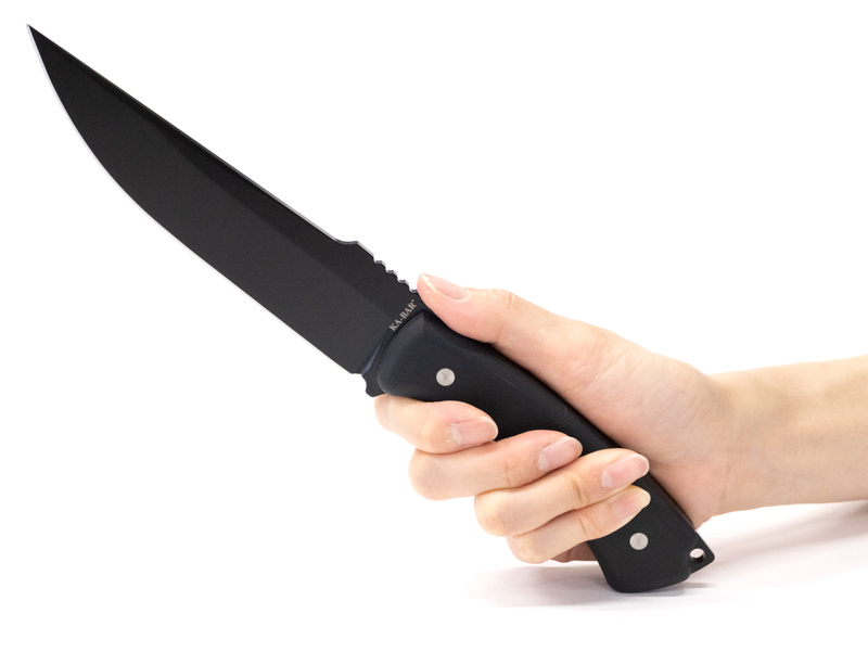 フルブラックトレーリングポイントナイフ