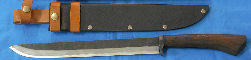 黒打鍛造長剣鉈スリムブレード佐治 武士 特注限定品割込白紙鋼
