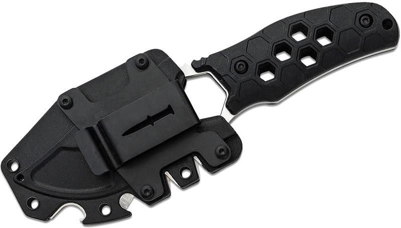 サバイバルクリップポイントブラックハニカムナイフ