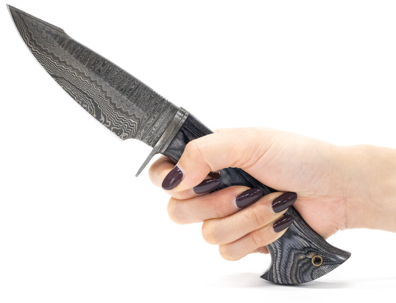 ピアポイントダマスカスブラックナイフ