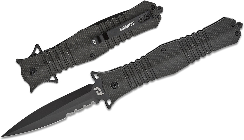 Schrade ベータ クラスインフィルトレートフリッパー ナイフ