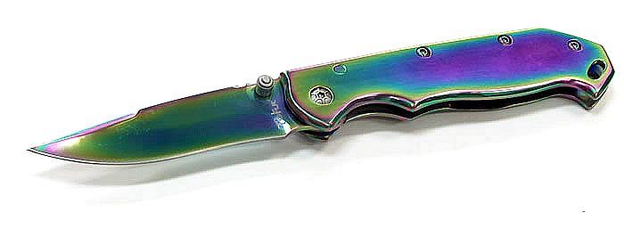 チタニウムコーティングカラー ライナーロックナイフ