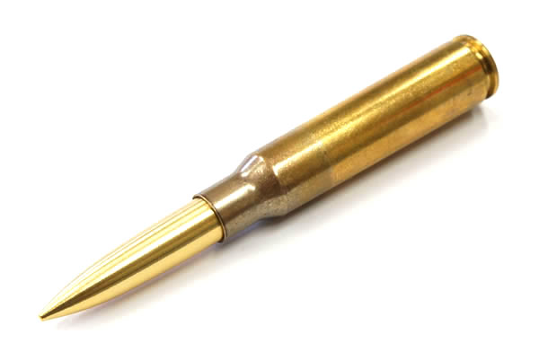 ライフル弾 実物使用済実弾薬莢ペン1